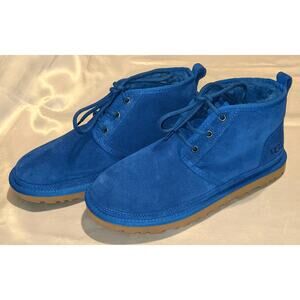 UGG Womens Neumel Boots Booties Classic Blue Suede Lace Up Size 9 US / 40 EU